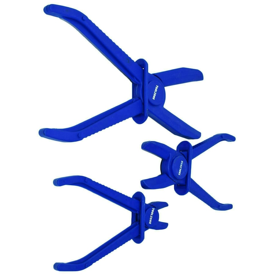 image 1 of 3pc Flexi Hose Clamp Pipe Clamp Brake Line Pipe Locking Plier Radiator TE964