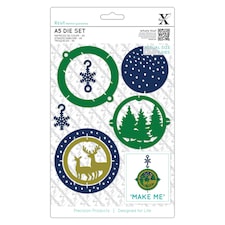 Xcut Dies (7pcs) - Winter Woodland Bauble, Silver, A5