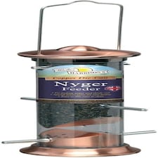 Walter Harrison's Nyger Seed Copper Plated Die Cast Wild Bird Hard-Wearing Hanging Feeder - Small - 20 cm