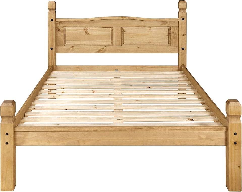 image 1 of Corona Double Bed Frame Low Foot End 4ft6 Solid Mexican Pine Bedroom