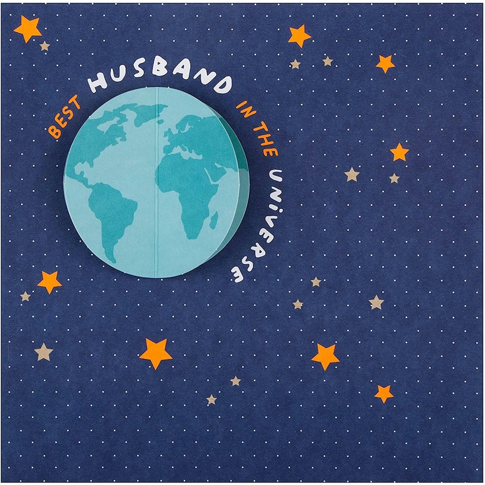 image 1 of Contemporary Universe Design Best Husband Father's Day Card Large