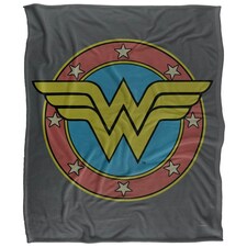 Wonder Woman Vintage Logo Blanket - Multicoloured - One Size