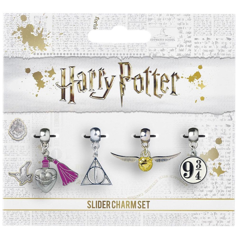 image 1 of Harry Potter Silver Plated Charms (Set Of 4) | Silver | Silver | One Size | 1