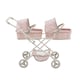 image 1 of Teamson Kids Twin Doll Pram/Stroller, Convertible Bassinet Seats