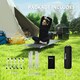 image 5 of Outsunny Lightweight Camping Cot Portable Compact Sleeping Bed w/ Carry Bag Grey | Dark Grey