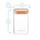 image 3 of Argon Tableware Square Glass Storage Jars with Wooden Lids - 1.1 Litre - Pack of 3