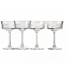 Queensway Home & Dining Champagne Coupe Glasses 260ml 4 or 8 Pack | Clear | 4 Glasses