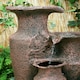image 3 of Primrose Sama Cascading 3 Tier Ancient Jars Water Feature Brown 84cm