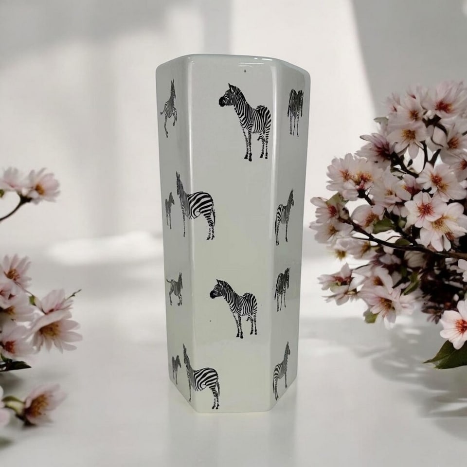 image 1 of 18 Inch Zebra Print Umbrella Stand - L20 x W20 x H46 cm