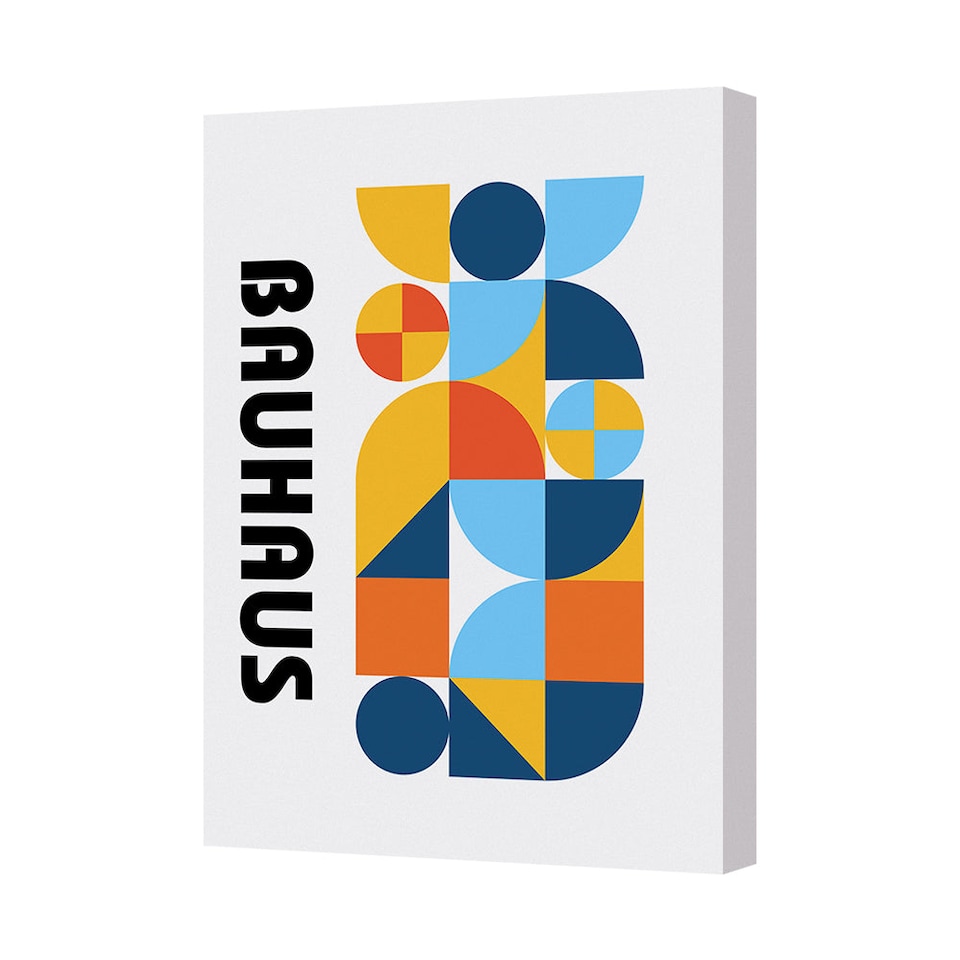 Bauhaus Geometric Abstract Canvas Print Wall Art Poster - Tesco Groceries