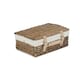 image 2 of 35cm Antique White Wash Split Willow Wicker Picnic Basket with Lining White | White | One Size