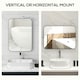 image 4 of HOMCOM 70cm Rectangle Mirror, Wall Mirror for Bathroom, Black