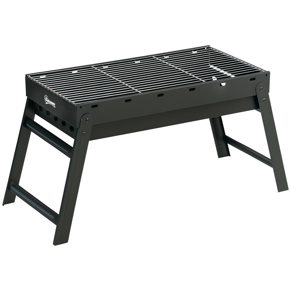 image 1 of Outsunny Portable Charcoal Grill with Pull-Out Charcoal Basin
