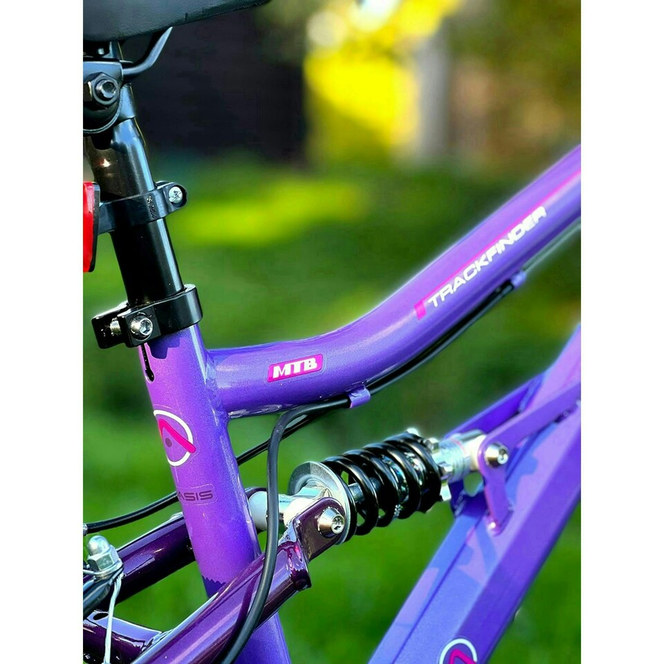 image 1 of Basis Princess 20" Girls Full Suspension Mountain Bike - Pearl Purple/Pink
