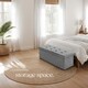 image 8 of Stool - foldable, padded, polyester, large storage space, 110 x 38 x 38 cm | Grey | light grey | 110 x 38 x 38 cm | 1