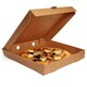 image 2 of 100 x Brown 9" (9.5 x 9.5 x 1.5") Takeaway Slim Postage, Dessert, Pizza Boxes For Restaurant & Take Outs Brown