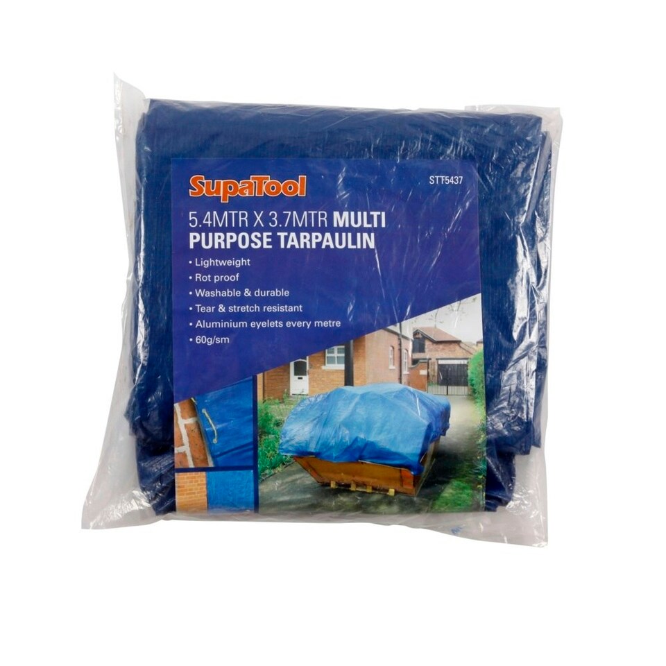 image 1 of SupaTool Tarpaulin - Blue - 5.4 x 3.7m