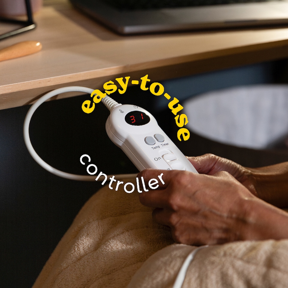 image 1 of Russell Hobbs RHHT1004BG Electric Blanket Beige Heated Throw Microfleece