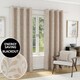 image 1 of Enhanced Living Sherwood 100% Blackout, Thermal Natural Curtains with Eyelet Header (PAIR) - 46x54 inch (117x137cm)