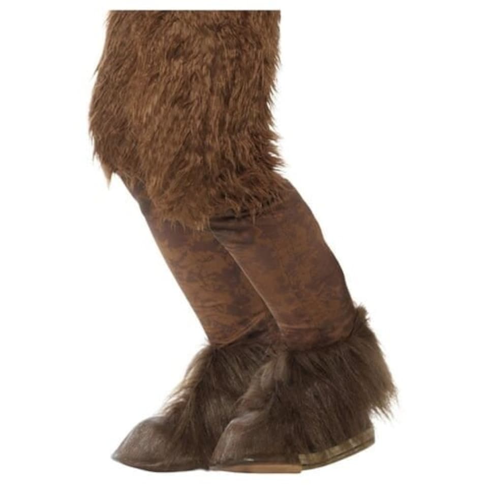 Beast / Krampus Demon Hoof Shoe Covers Mens Fancy Dress | Multi | One Size