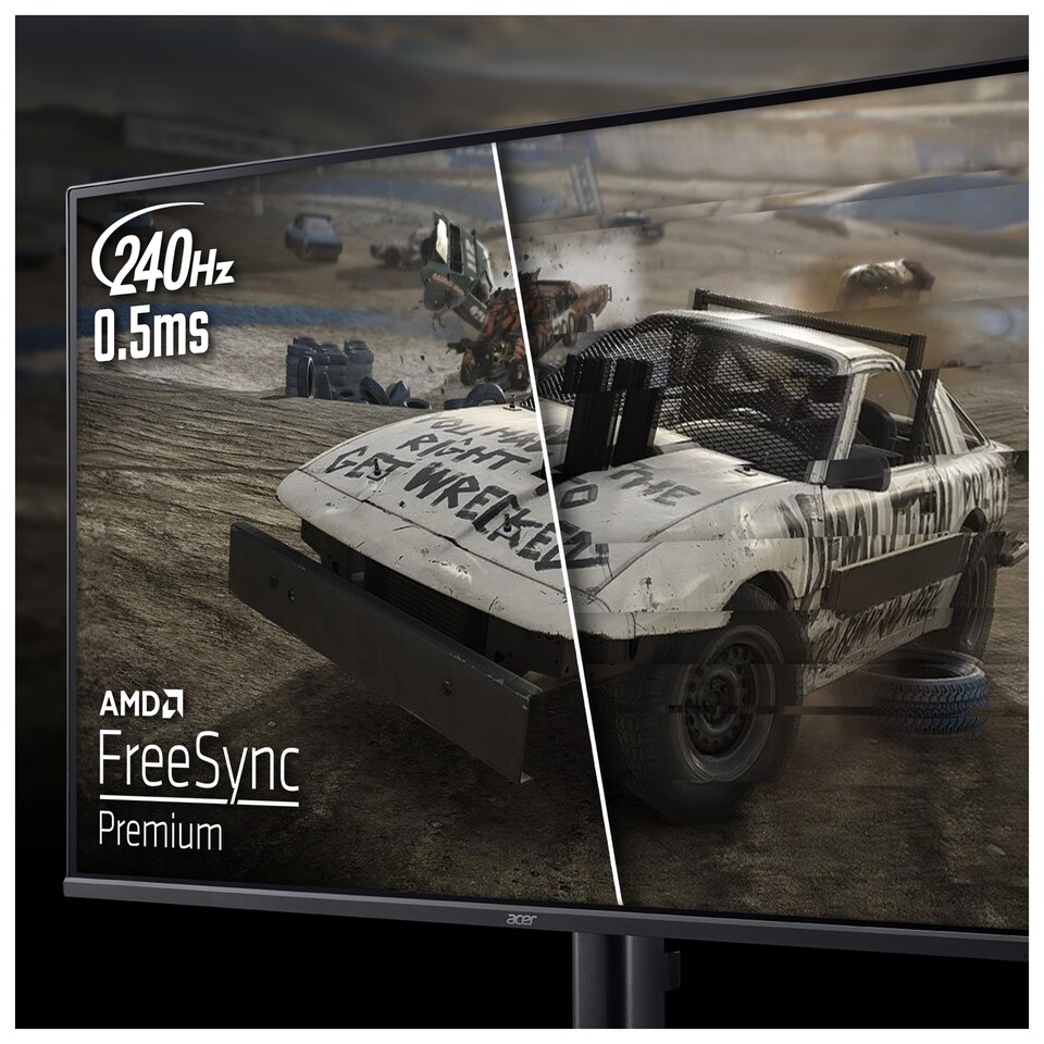 image 1 of Acer Nitro KG270W3 27-Inch IPS FHD 240Hz Freesync Premium Gaming Monitor with Speakers