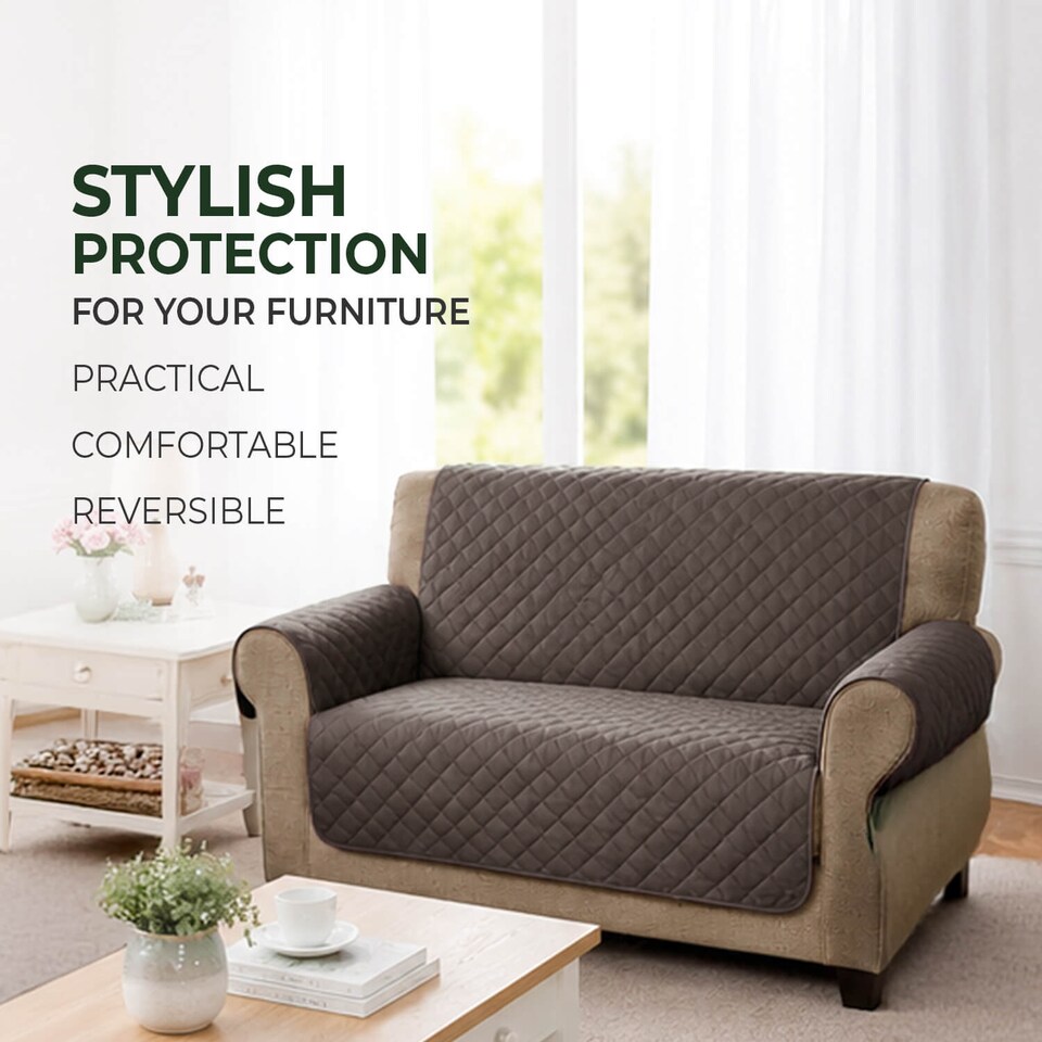 image 1 of Coopers Of Stortford 2 Seater Sofa Cover Quilted Washable Furniture Protector