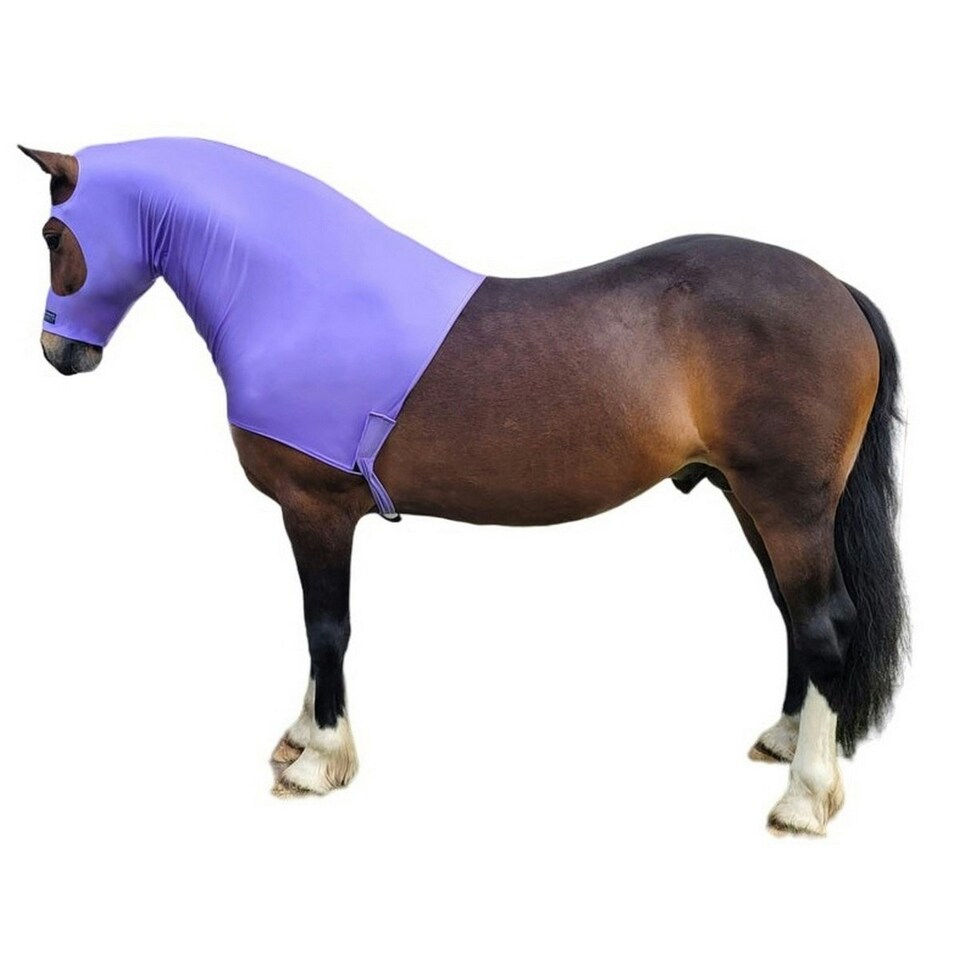 Supreme Products Combo Neck Lycra Horse Hood - Lilac - 12.2 Hands
