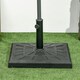 image 6 of Outsunny 19kg Square Resin Garden Parasol Base for Poles of 32mm, 38mm, 48mm