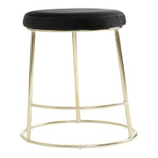 Interiors by Premier Manhattan Black Velvet Bar Stool