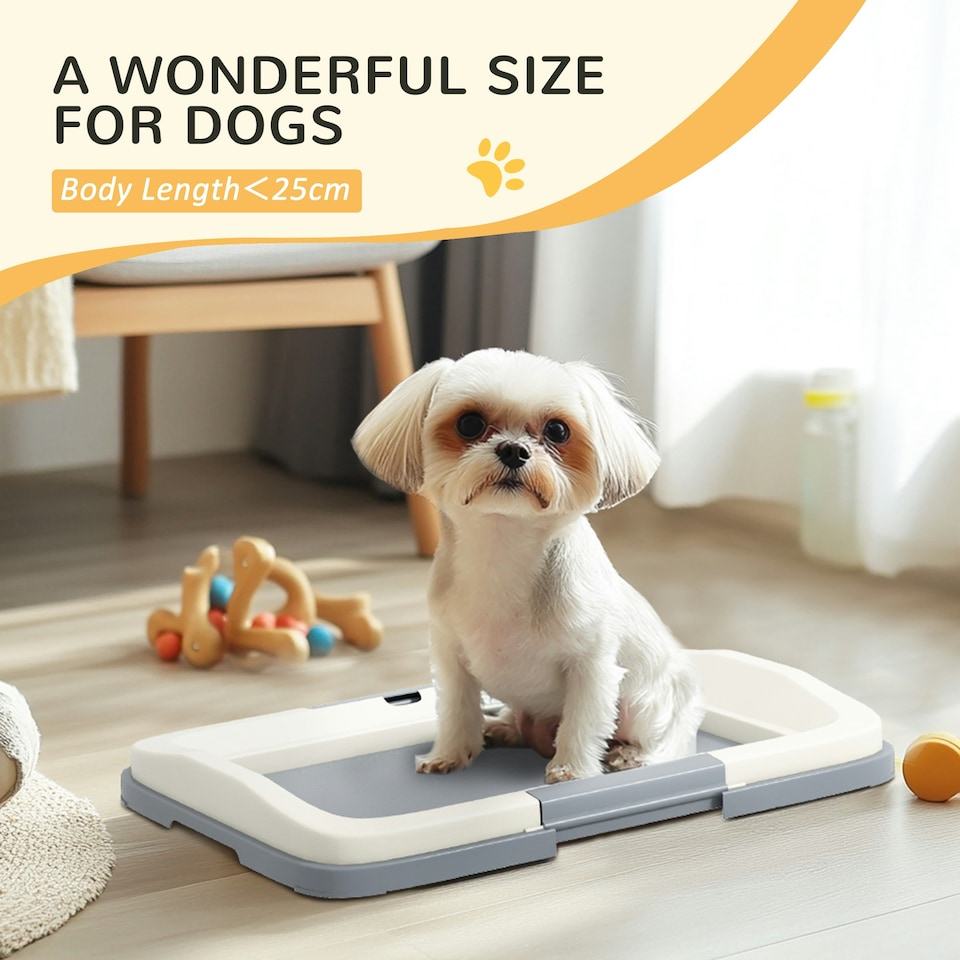 image 1 of PawHut Dog Toilet Tray, Dog Litter Tray for Training Dogs, 63 x 49 x 6cm