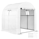 image 1 of Outsunny 1.8 x 1.8 x 2m Polytunnel Greenhouse with Doors and Mesh Windows