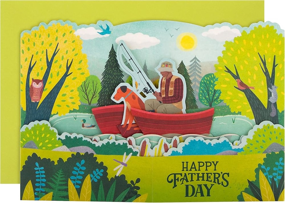 image 1 of Paper Wonder Relaxing Fishing Design 3D & Pop Up Father's Day Card