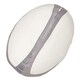 image 2 of Mumbles Zippie Rugby Ball Plush Toy - White/Grey - 23cm