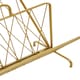 image 5 of Avento Gold Finish Two Pocket Magazine Rack