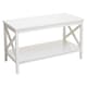 image 2 of Interiors by Premier Ivory Coffee Table, Wood Table for Coffee and Outdoor with Bottom Shelf, Pine Wood & MDF Tea Table White