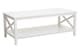 image 2 of Interiors by Premier Ivory Coffee Table, Wood Table for Coffee and Outdoor with Bottom Shelf, Pine Wood & MDF Tea Table | White
