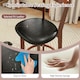 image 7 of COSTWAY Bar Stools Set of 2 Upholstered Kitchen Stools 60cm Brown