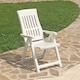 image 2 of Outdoor Foldable Plastic Garden Chair Patio Furniture With Adjustable Back | White | White One Set