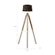 image 7 of ValueLights Clipper Light Wood Floor Lamp Black Taper Shade and Bulb