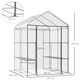 image 7 of Outsunny Walk In Greenhouse Garden Clear PVC Frame Shelves Reinforced Plant Grow