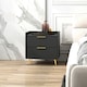 image 7 of HOMCOM Bedside Table with 2 Drawers for Bedroom, Living Room, Black