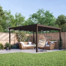 Box Pergola - Wood - L240 x W240 x H270 cm - Rustic Brown