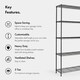 image 3 of VonHaus 5 Tier Wire Shelving Unit for Home Storage