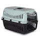 image 1 of Dog Cat Puppy Pet Carrier Portable Box Transporter Cage with Handle | Black | Light Grey