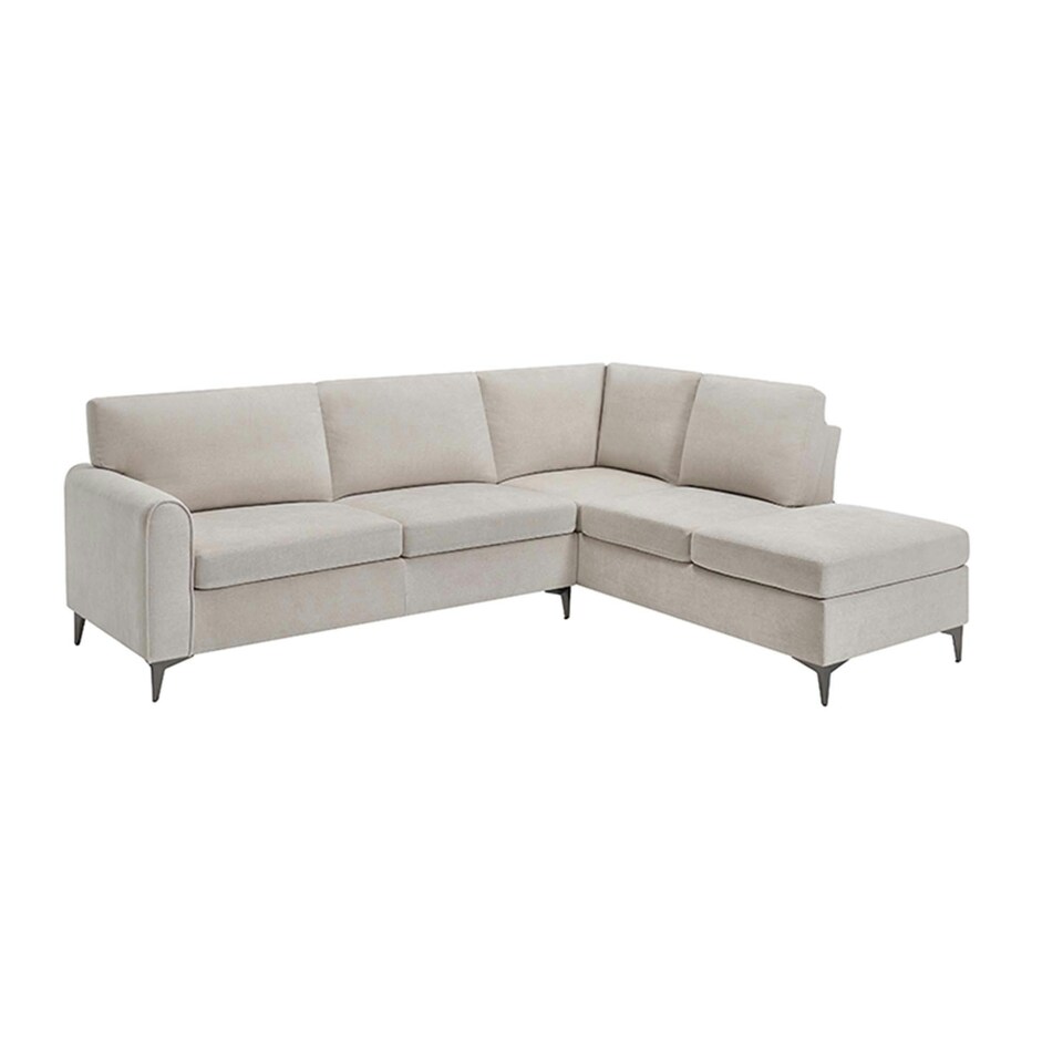 image 1 of Roma 4 Seater Fabric Corner Sofa | Brown | Sand