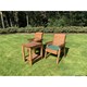 image 3 of Deluxe 2 Chair & Table Outdoor Set With 2 x Chair Cushion Green