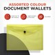 image 3 of Pack of 12 Janrax A4 Assorted Document Wallets - Button Stud Folder