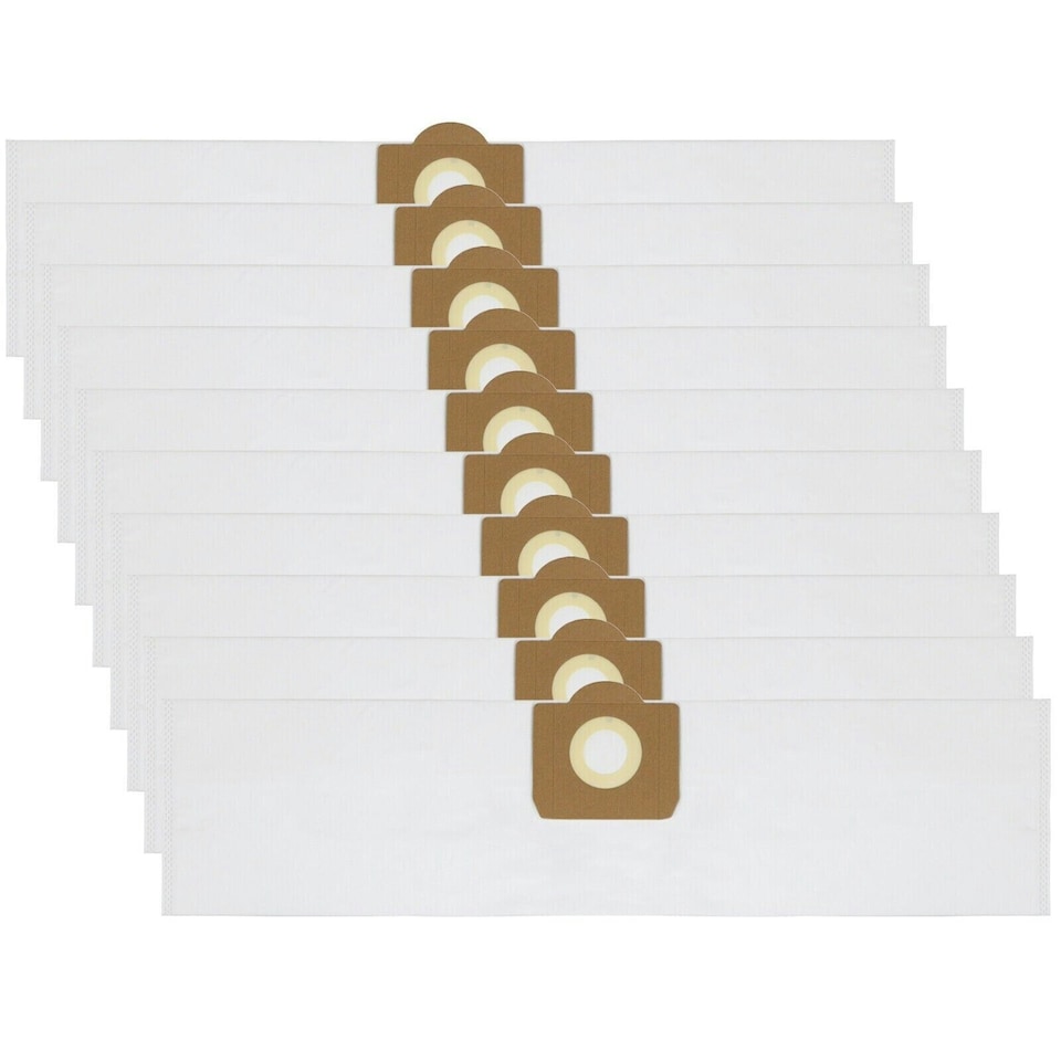 image 1 of SPARES2GO SMS Dust Bags compatible with Karcher NT27/1 NT30/1 NT48/1 NT65/2 NT72/2 AB27 K2001 K 3011 Vacuum Cleaner (Pack of 10)