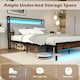 image 9 of COSTWAY King Size Bed Frame w/Charging Station