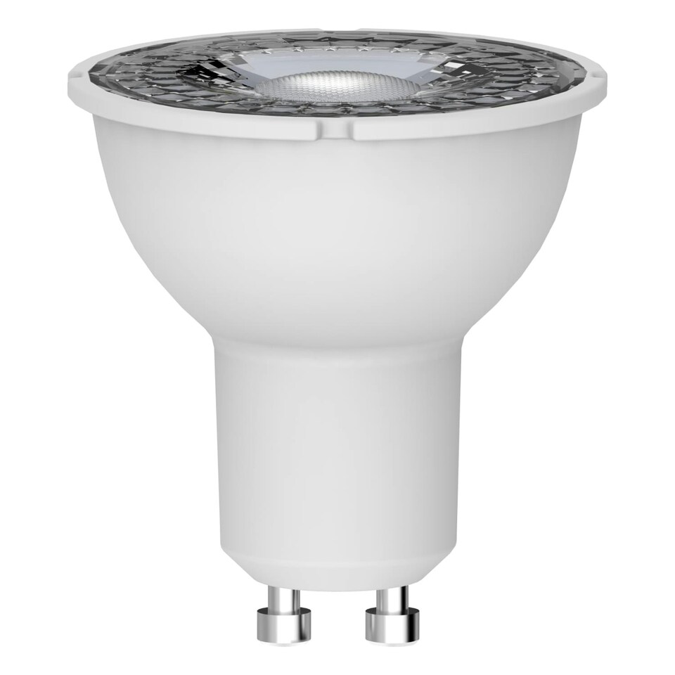 image 1 of First Choice Lighting Set of 10 White Fire Rated Tilt Recessed Ceiling Downlights with Warm White LED Bulbs White